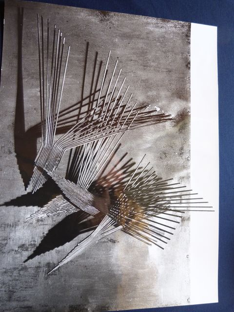 Oeuvre d'art : Vol d'Oiseaux Pfuit dans les broussailles Sculpture Vol d'Oiseaux Pfuit dans les broussailles, une oeuvre d'art moderne en métal